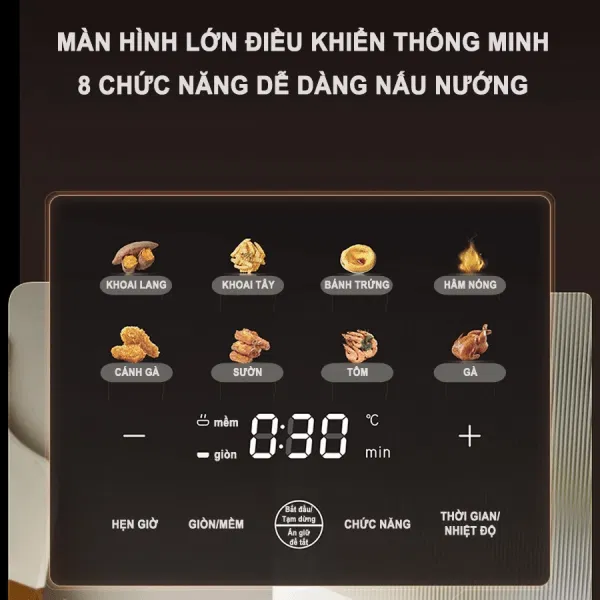 Nồi chiên không dầu 6.2L 1600W Bear AF-4H16K (QZG-H16R3) - Ảnh 5