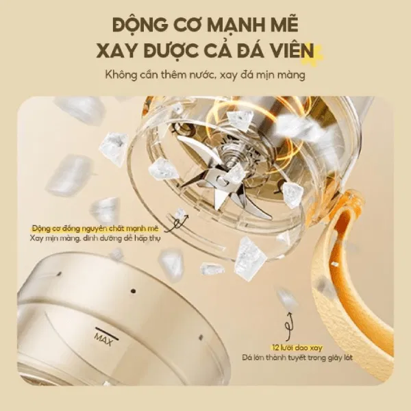 Máy xay sinh tố cầm tay Bear 0.4L + 0.1L 70W BL-4H05Z (LLJ-K05V8) - Ảnh 4