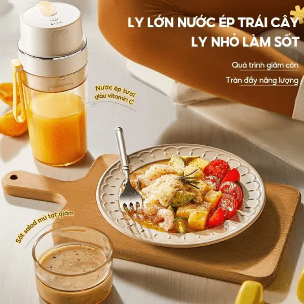 Máy xay sinh tố cầm tay Bear 0.4L + 0.1L 70W BL-4H05Z (LLJ-K05V8) - Ảnh 5